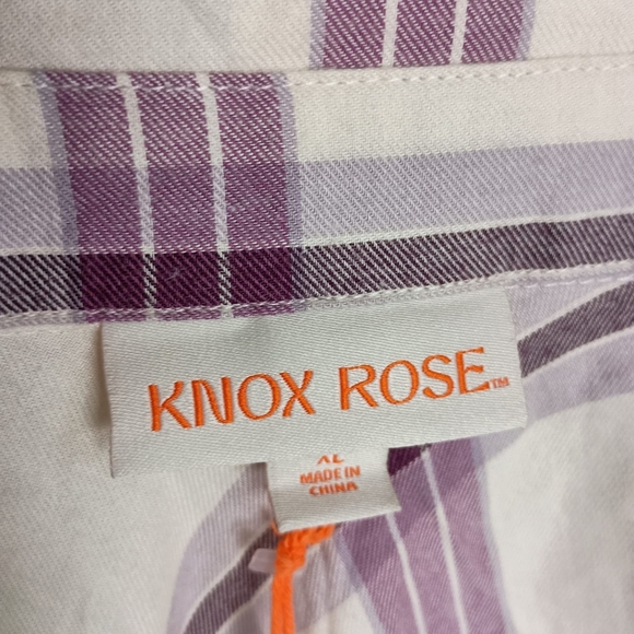 NWT Knox Rose Long-Sleeve Button-Down Tunic Shirt - Picture 10 of 11